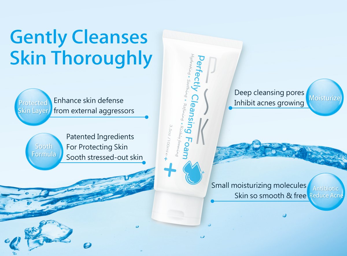 This cleanser gently but thoroughly cleanses the skin, moisturizes, protects the skin's natural barrier, and contains antibacterial properties to soothe and reduce acne.
